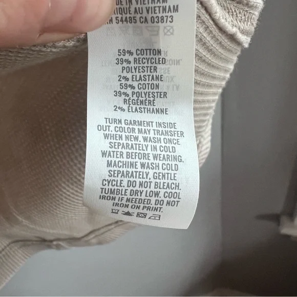 Aerie Essential Henley Layering T-Shirt Long Sleeve Taupe Tan S - Picture 9 of 9